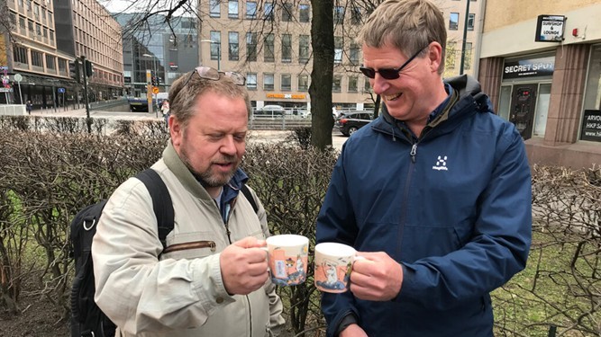 The two Swedish teachers connected with Mummy trolls cups